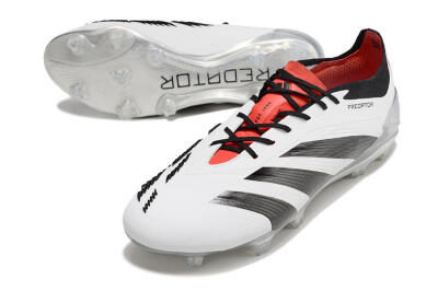 Adidas Predator Elite FG Football Boots - White/Black/Red