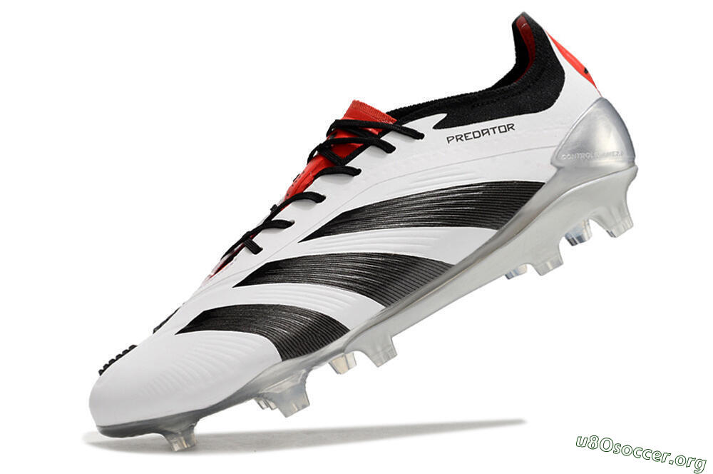 Adidas Predator Elite FG Football Boots - White/Black/Red 5
