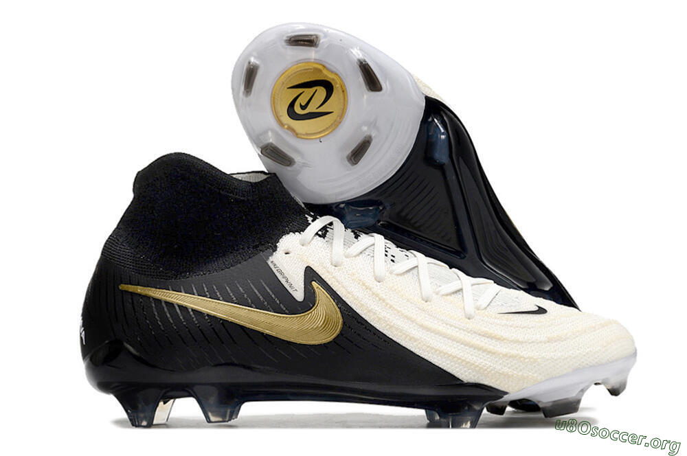 Nike Phantom Luna Elite NU FG Football Boots - White/Black/Gold 2