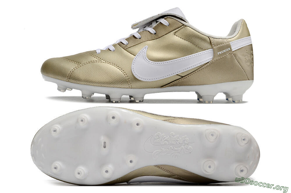 Nike The Premier 3 FG Football Boots - Gold/White 1