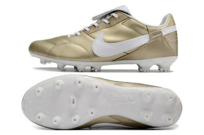 Nike The Premier 3 FG Football Boots - Gold/White