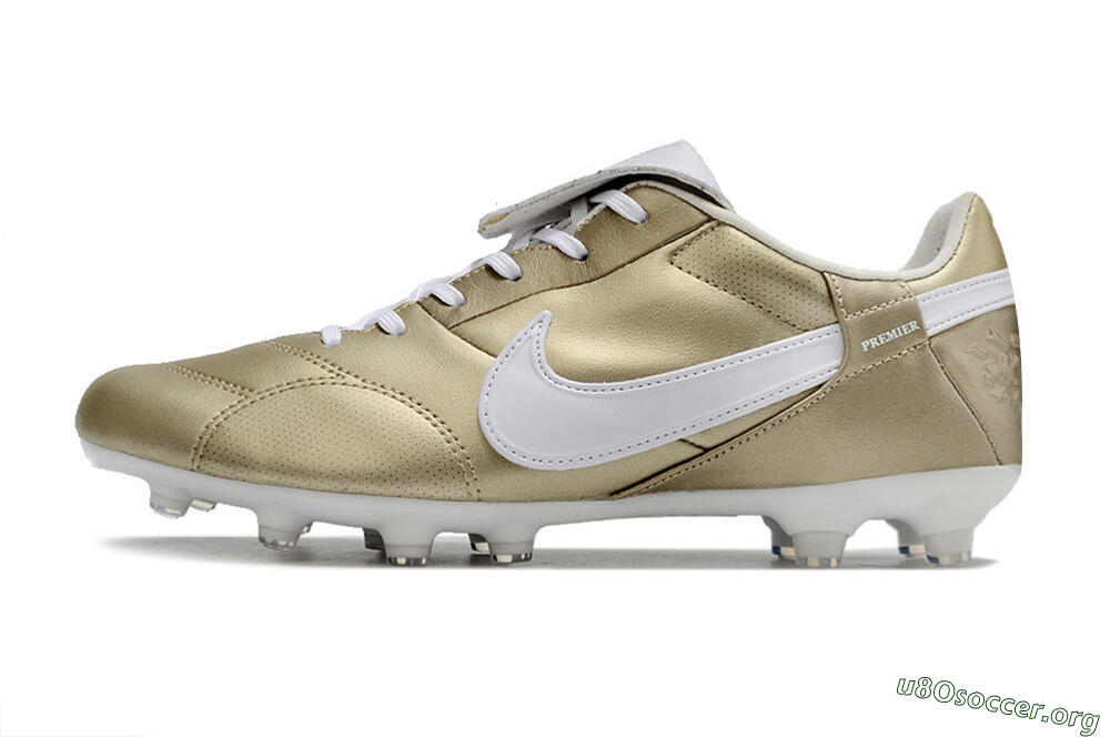 Nike The Premier 3 FG Football Boots - Gold/White 3