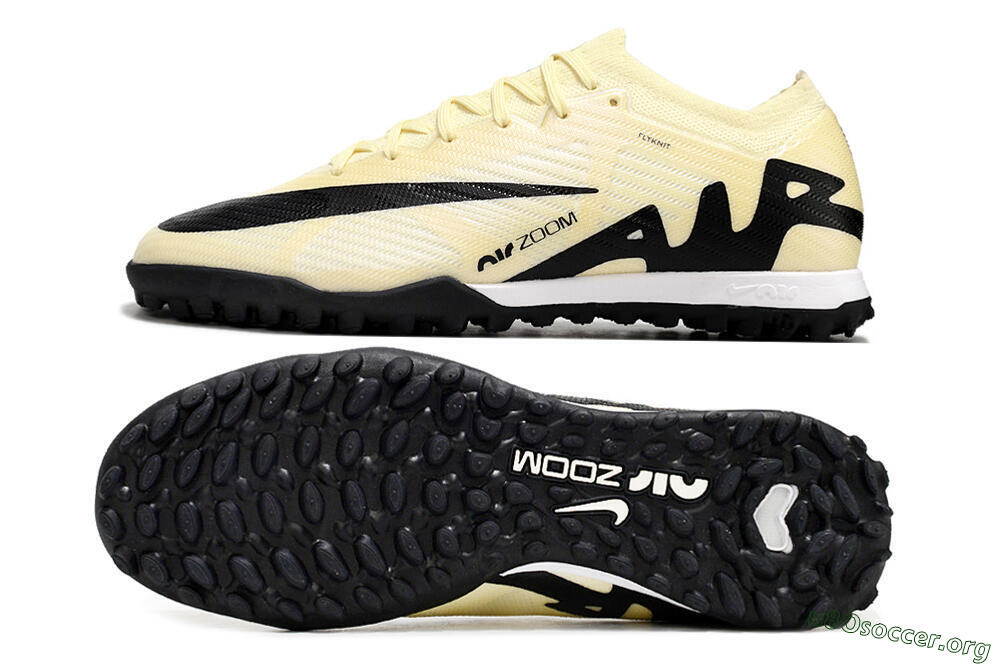 Nike Air Zoom Mercurial Vapor 15 Elite TF Football Shoes - Beige/Black/White 1