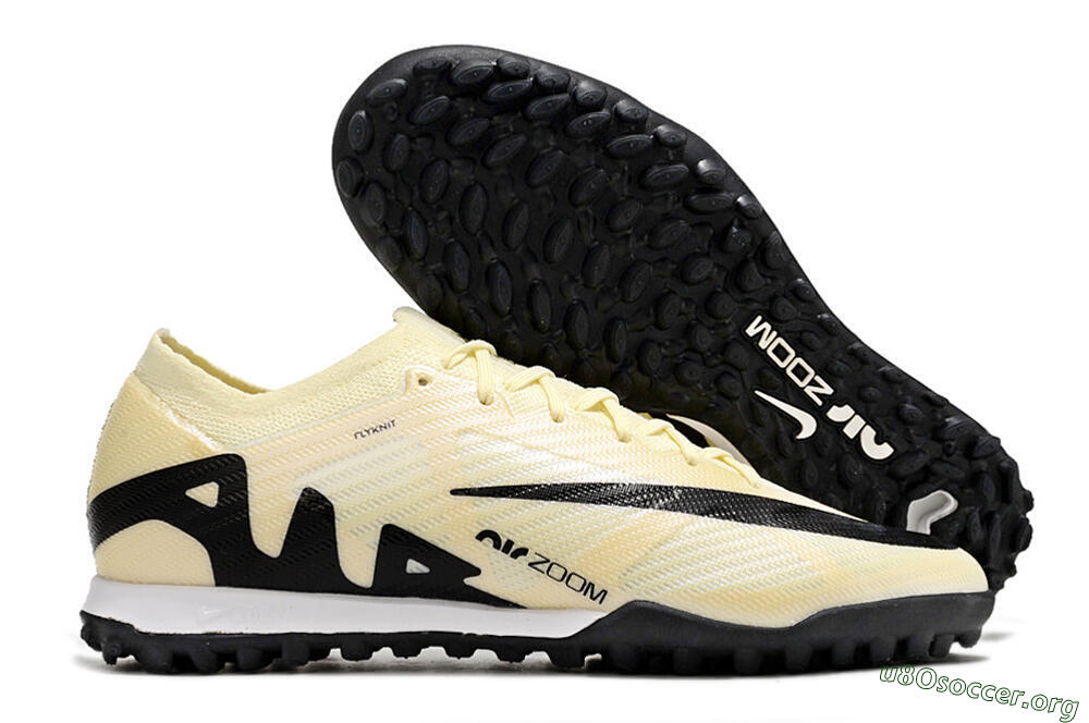 Nike Air Zoom Mercurial Vapor 15 Elite TF Football Shoes - Beige/Black/White 2