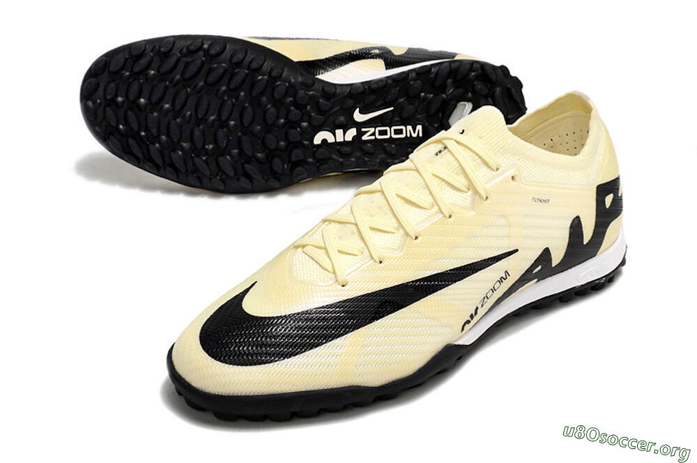 Nike Air Zoom Mercurial Vapor 15 Elite TF Football Shoes - Beige/Black/White 0