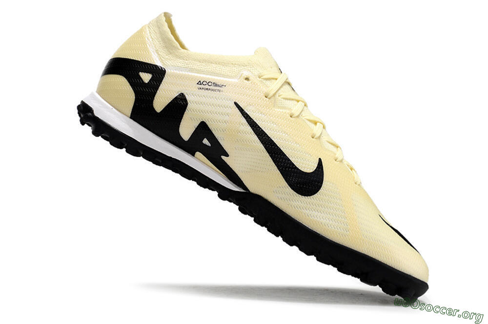 Nike Air Zoom Mercurial Vapor 15 Elite TF Football Shoes - Beige/Black/White 4