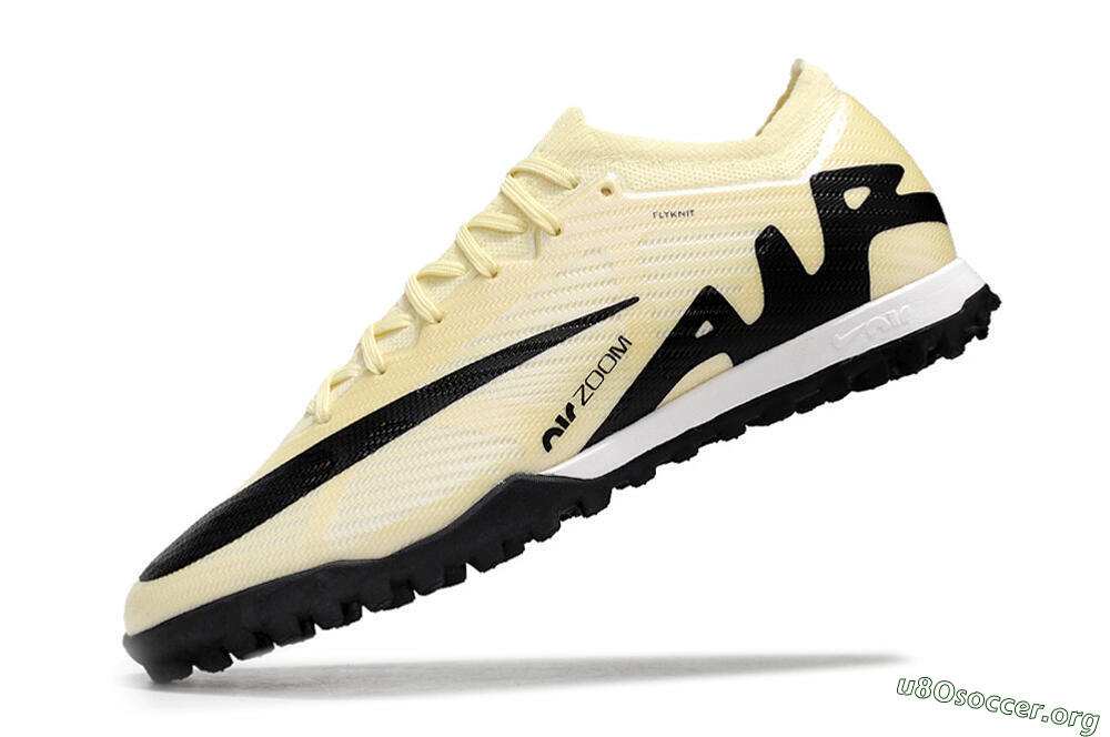 Nike Air Zoom Mercurial Vapor 15 Elite TF Football Shoes - Beige/Black/White 5