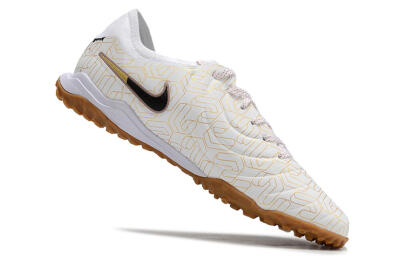 Nike Tiempo Legend 10 Pro TF Football Shoes - White/Gold/Black