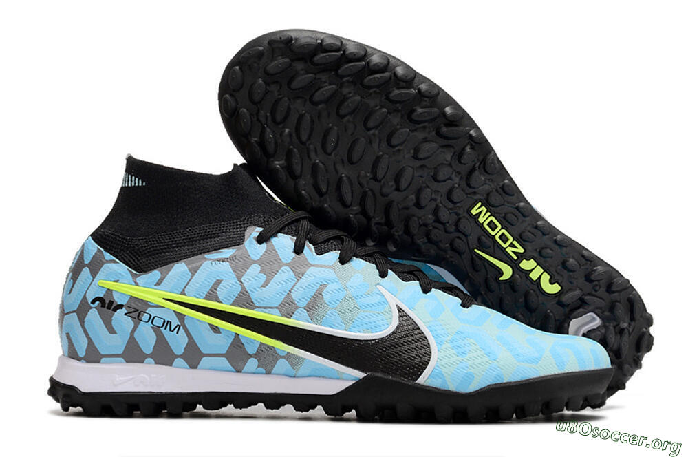 Nike Air Zoom Mercurial Superfly 9 Elite TF Football Shoes - Blue/White/Black 2