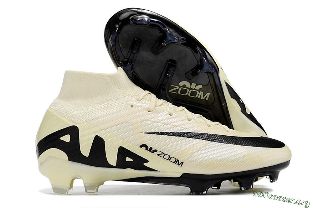 Nike Air Zoom Mercurial Superfly 9 Elite FG Football Boots - Beige/Black 2
