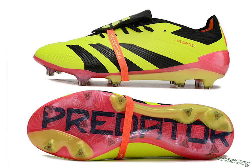 Adidas Predator Elite Foldover Tongue FG Football Boots - Yellow/Black/Pink 1