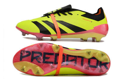 Adidas Predator Elite Foldover Tongue FG Football Boots - Yellow/Black/Pink