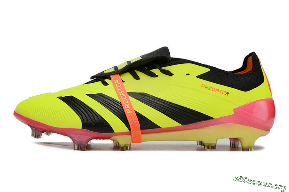 Adidas Predator Elite Foldover Tongue FG Football Boots - Yellow/Black/Pink 3