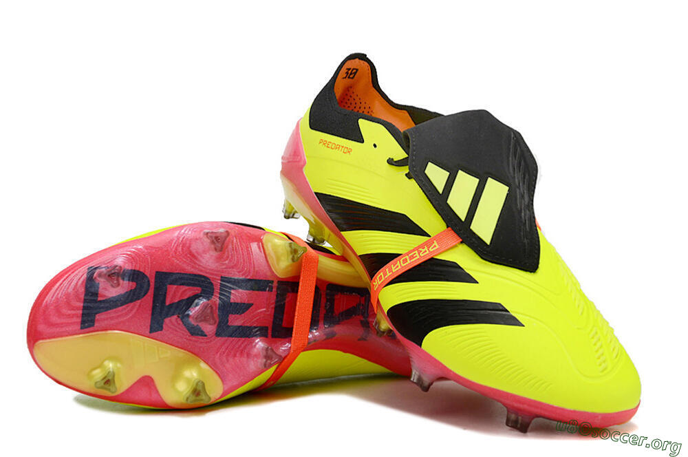 Adidas Predator Elite Foldover Tongue FG Football Boots - Yellow/Black/Pink 0