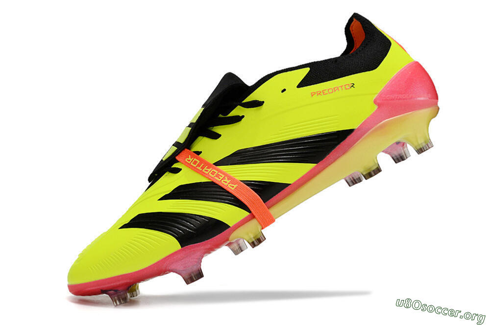 Adidas Predator Elite Foldover Tongue FG Football Boots - Yellow/Black/Pink 5