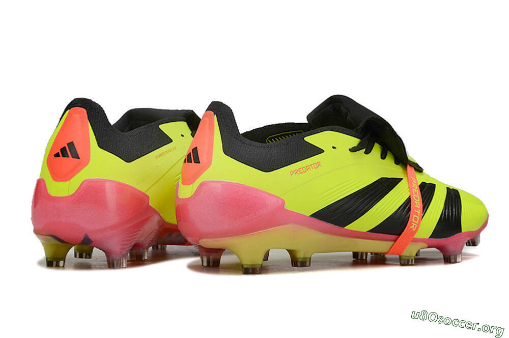Adidas Predator Elite Foldover Tongue FG Football Boots - Yellow/Black/Pink 6