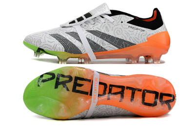 Adidas Predator Elite Foldover Tongue FG Football Boots - White/Black/Orange