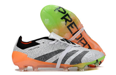 Adidas Predator Elite Foldover Tongue FG Football Boots - White/Black/Orange