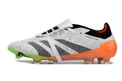 Adidas Predator Elite Foldover Tongue FG Football Boots - White/Black/Orange