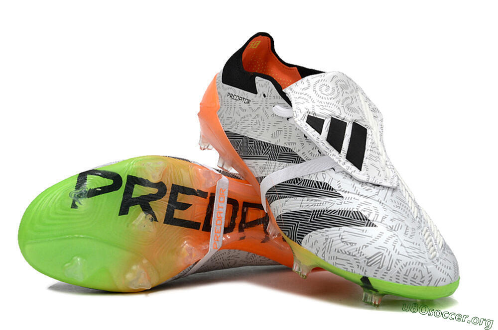 Adidas Predator Elite Foldover Tongue FG Football Boots - White/Black/Orange 0
