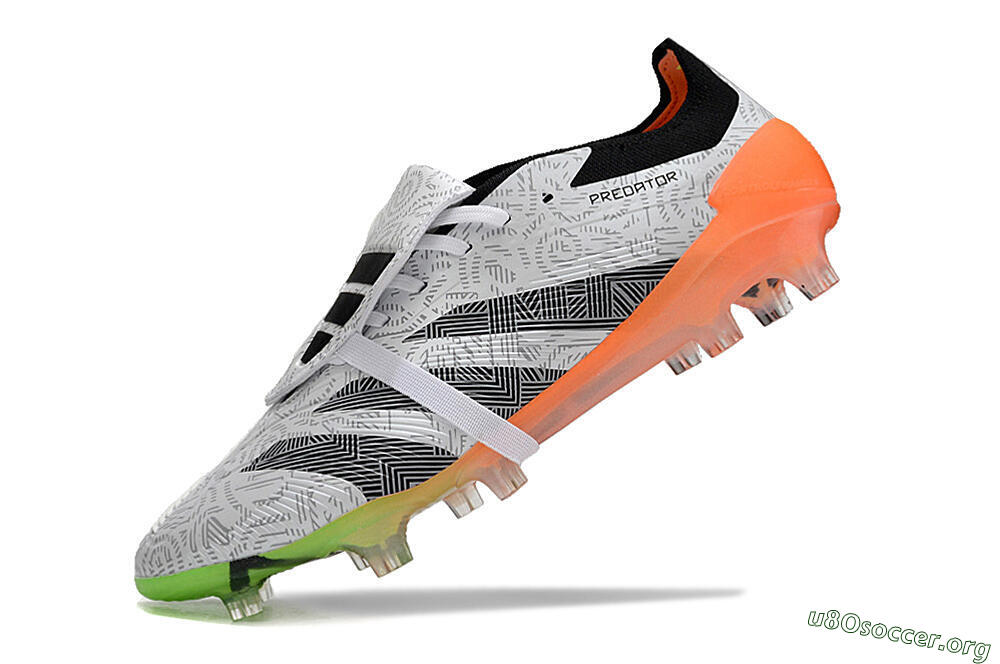 Adidas Predator Elite Foldover Tongue FG Football Boots - White/Black/Orange 5