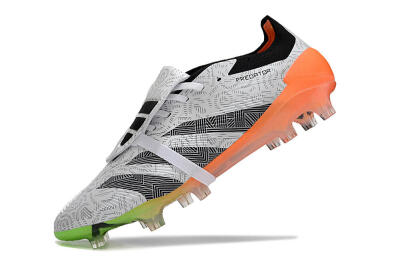 Adidas Predator Elite Foldover Tongue FG Football Boots - White/Black/Orange
