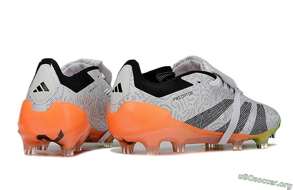 Adidas Predator Elite Foldover Tongue FG Football Boots - White/Black/Orange 6