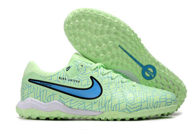 Nike Tiempo Legend 10 Pro TF Football Shoes - Green/Blue/White
