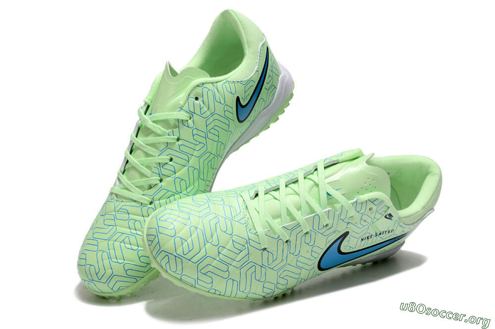 Nike Tiempo Legend 10 Pro TF Football Shoes - Green/Blue/White 0