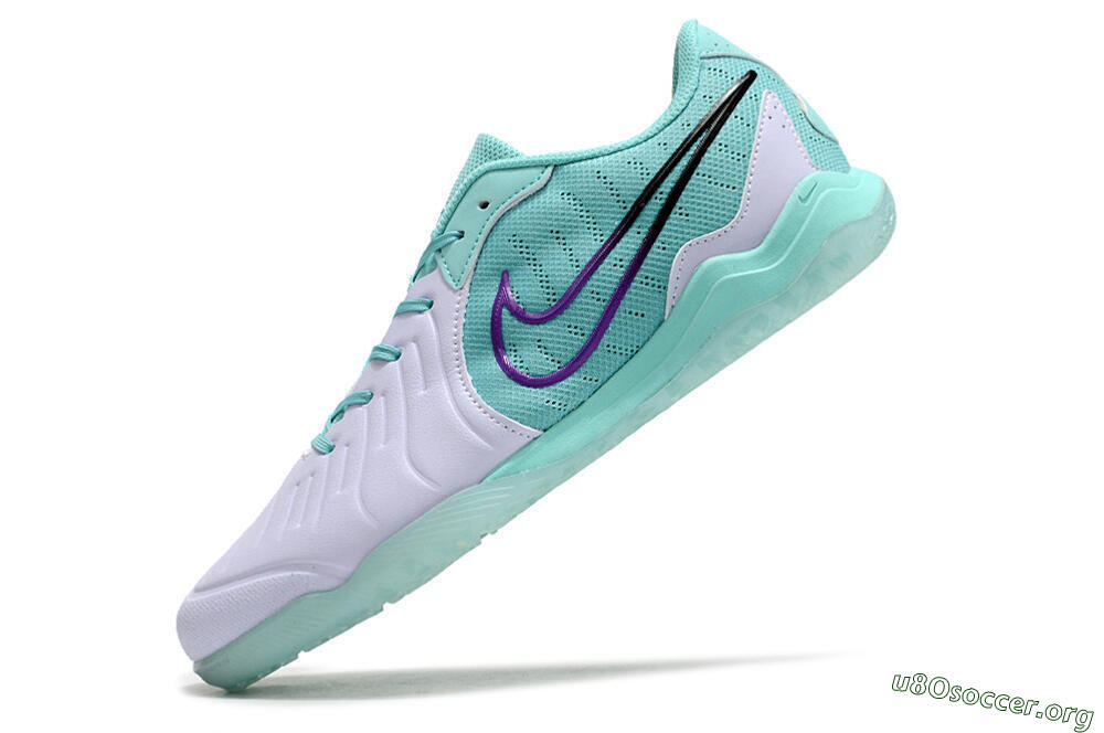 Nike Tiempo Legend 10 Pro IC Football Shoes - White/Blue/Purple 5