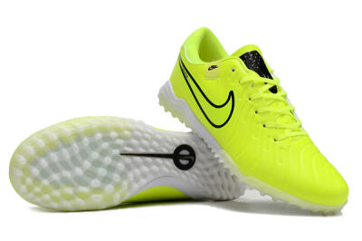 Nike Tiempo Legend 10 Pro TF Football Shoes - Yellow/Black/White