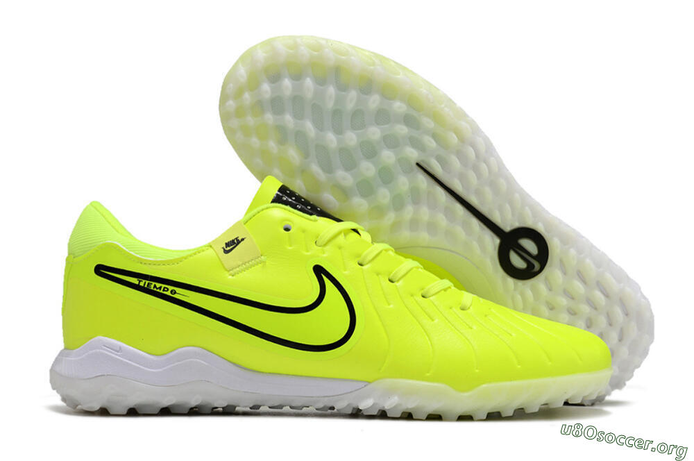 Nike Tiempo Legend 10 Pro TF Football Shoes - Yellow/Black/White 2