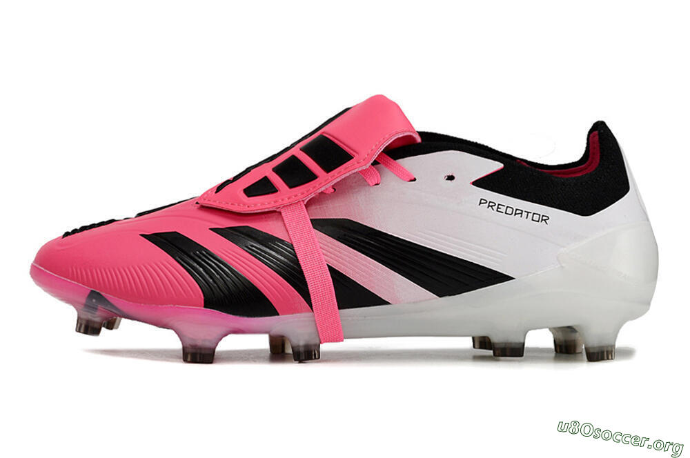 Adidas Predator Elite Foldover Tongue FG Football Boots - Pink/Black/White 3