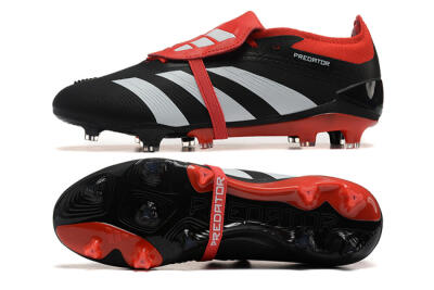 Adidas Predator Elite Foldover Tongue FG Football Boots - Black/White/Red
