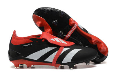 Adidas Predator Elite Foldover Tongue FG Football Boots - Black/White/Red