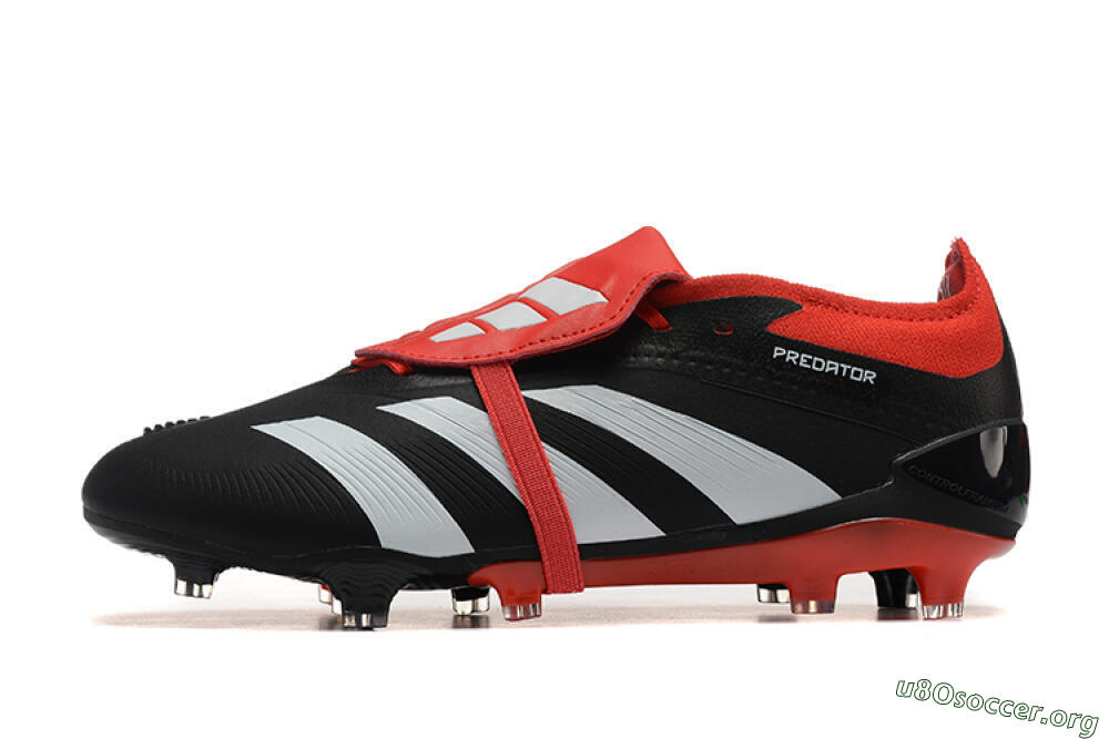 Adidas Predator Elite Foldover Tongue FG Football Boots - Black/White/Red 3