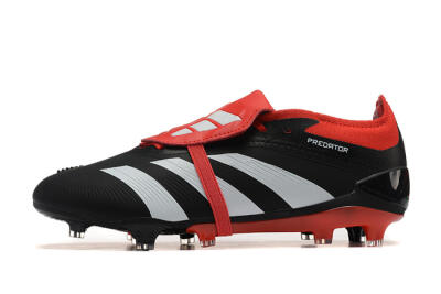 Adidas Predator Elite Foldover Tongue FG Football Boots - Black/White/Red