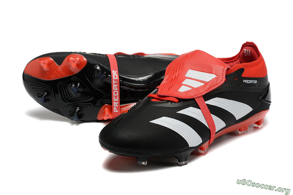 Adidas Predator Elite Foldover Tongue FG Football Boots - Black/White/Red 0