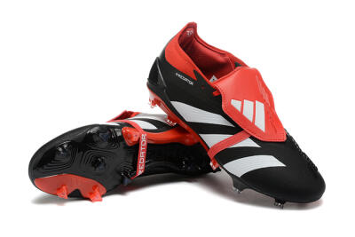 Adidas Predator Elite Foldover Tongue FG Football Boots - Black/White/Red