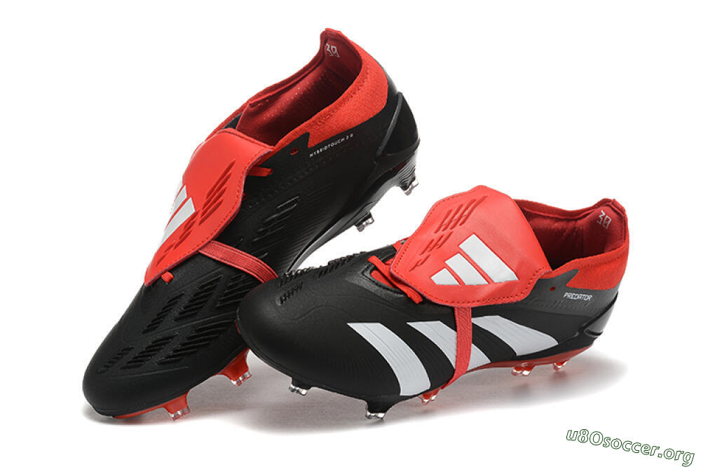 Adidas Predator Elite Foldover Tongue FG Football Boots - Black/White/Red 6