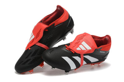 Adidas Predator Elite Foldover Tongue FG Football Boots - Black/White/Red