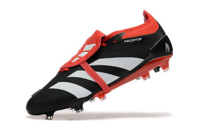 Adidas Predator Elite Foldover Tongue FG Football Boots - Black/White/Red