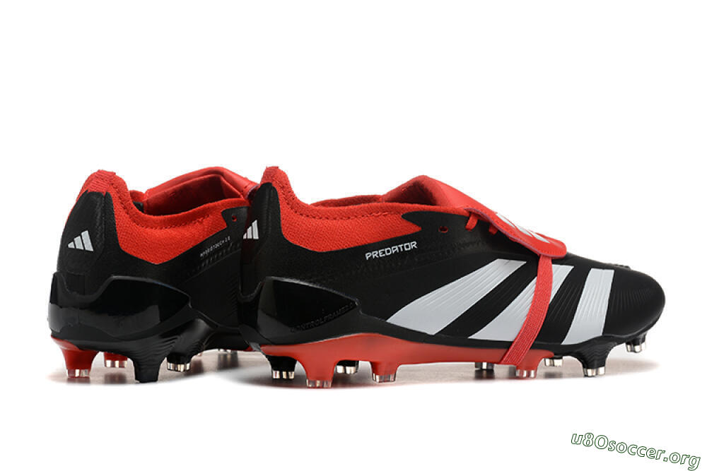 Adidas Predator Elite Foldover Tongue FG Football Boots - Black/White/Red 9