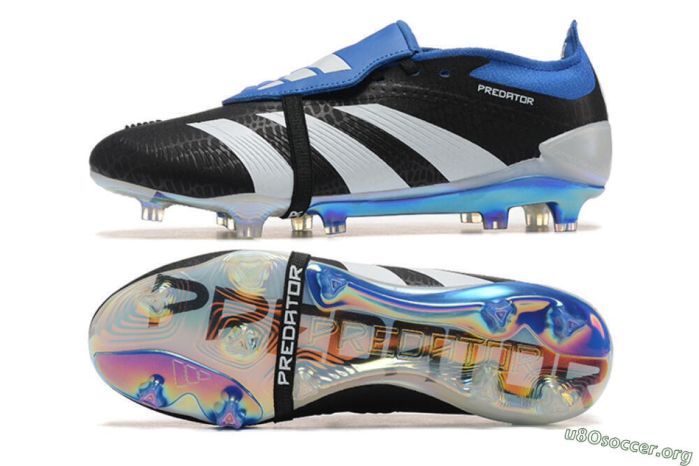Adidas Predator Elite Foldover Tongue FG Football Boots - Black/White/Blue 1