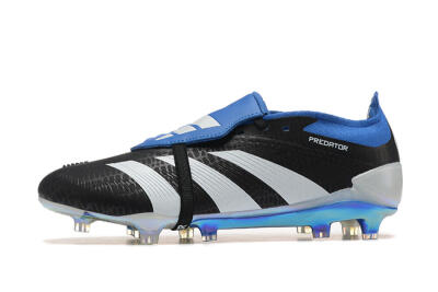 Adidas Predator Elite Foldover Tongue FG Football Boots - Black/White/Blue