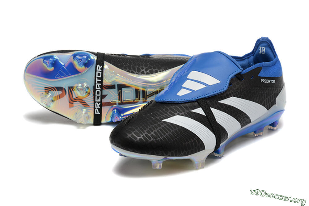 Adidas Predator Elite Foldover Tongue FG Football Boots - Black/White/Blue 0