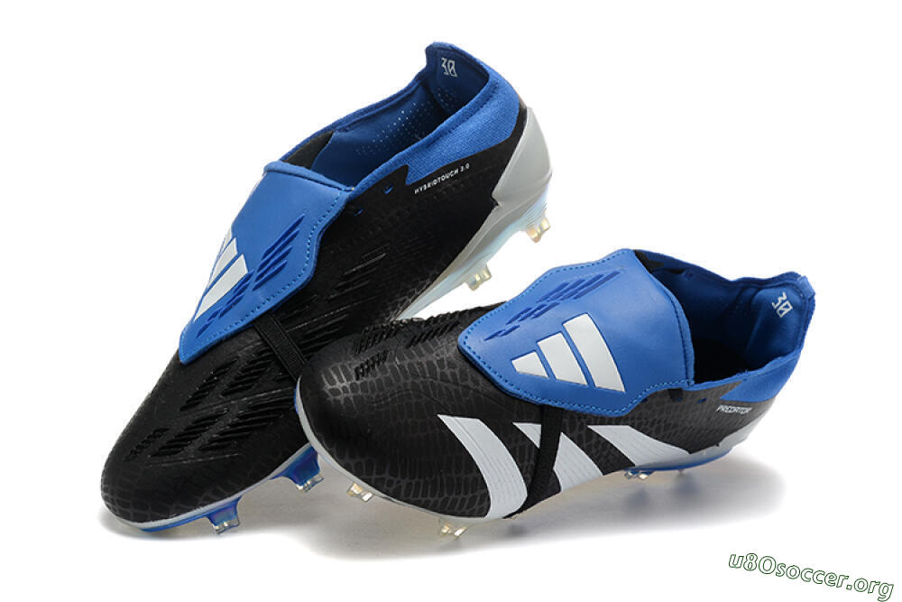 Adidas Predator Elite Foldover Tongue FG Football Boots - Black/White/Blue 6