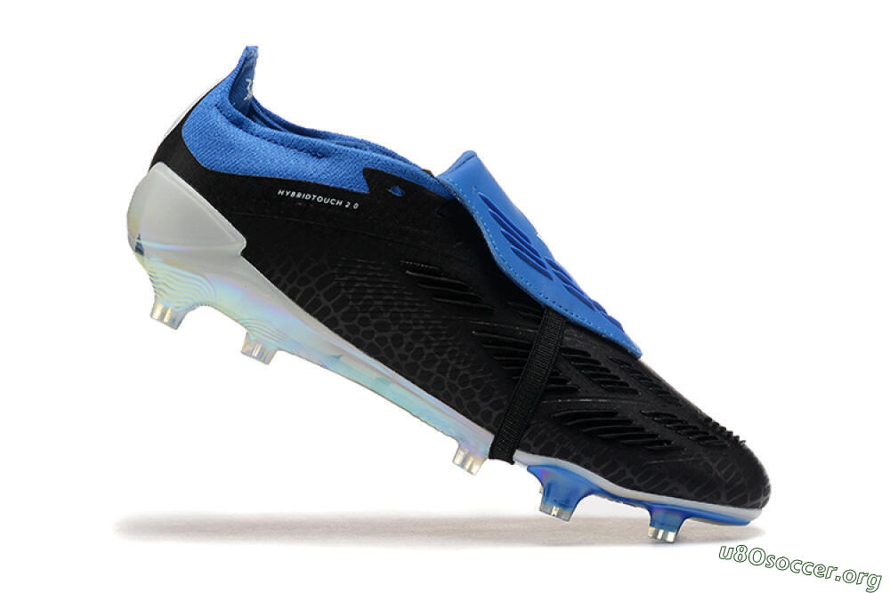 Adidas Predator Elite Foldover Tongue FG Football Boots - Black/White/Blue 7