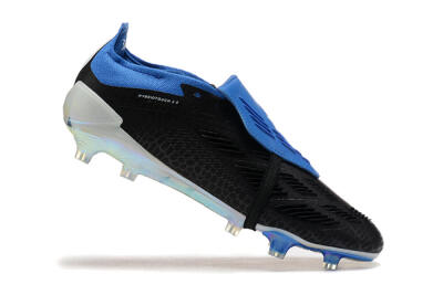 Adidas Predator Elite Foldover Tongue FG Football Boots - Black/White/Blue