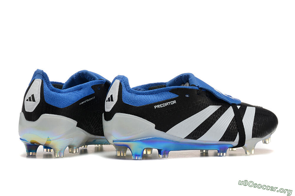 Adidas Predator Elite Foldover Tongue FG Football Boots - Black/White/Blue 9